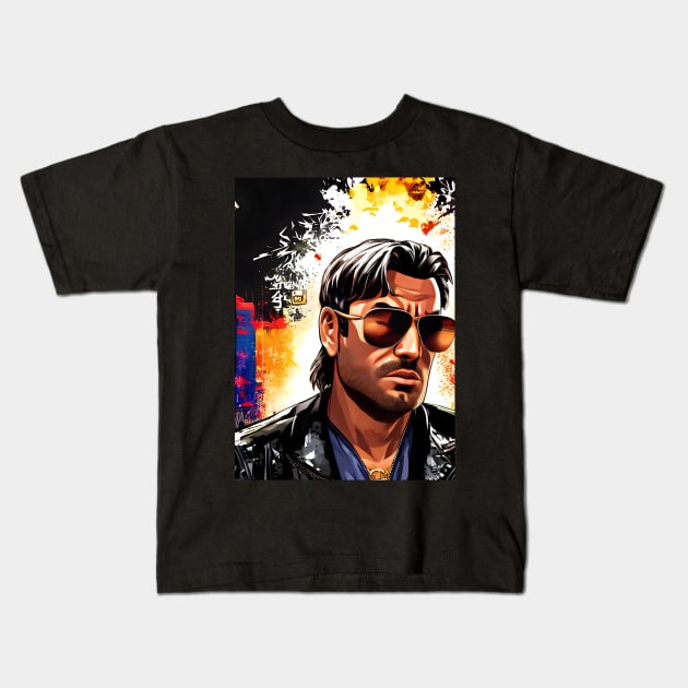 Grand Theft Auto - Casino Connect Kids T-Shirt by AfroMatic